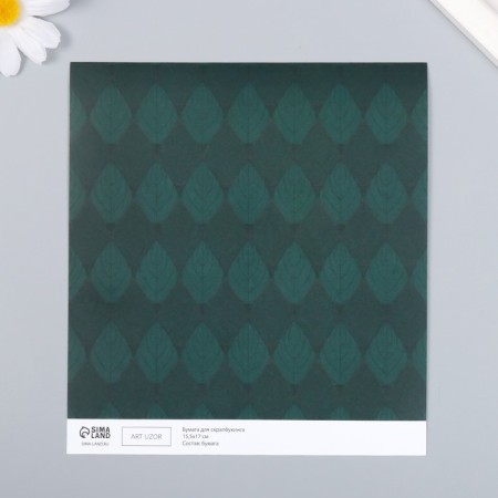 Scrapbooking paper "Leaflets" density 180 g 15.5x17 cm-1