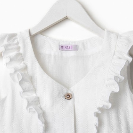 Sleeveless dress Minaku color white, height 92 cm-1