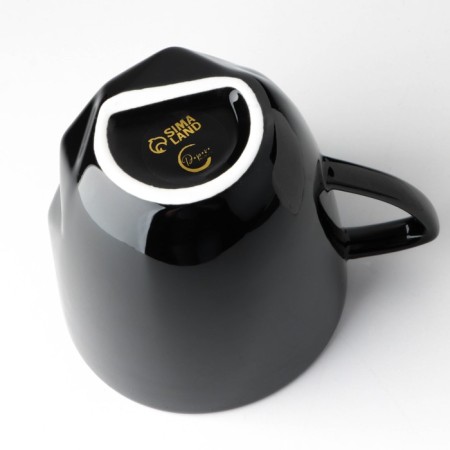 Ceramic "Obsidian" mug, black, 350 ml, black color-6