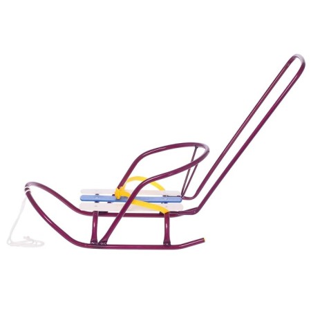 Puppet sledges with a pusher, amaranth color-1
