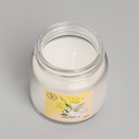 Aromatic candle in glass 6.3cm, 100ml, lily-3