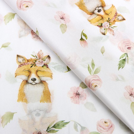 Package Paper "Fox and Garden", 50 cm x 70 cm, 17 grams