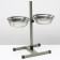 Stand with bowls, 2 x 1.5 l, height 50 cm, collapsible, green