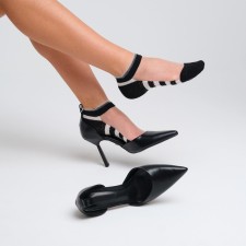 Women's socks glass minku color black, size 36-37 (23 cm)