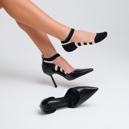 Women's socks glass minku color black, size 36-37 (23 cm)