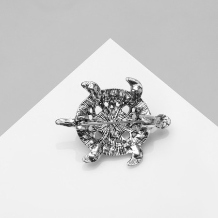 Brooch ethnic "Turtle", ethnic, color in silver-2