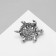 Brooch ethnic "Turtle", ethnic, color in silver