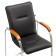 Samba eco -leather chair black, chrome paint