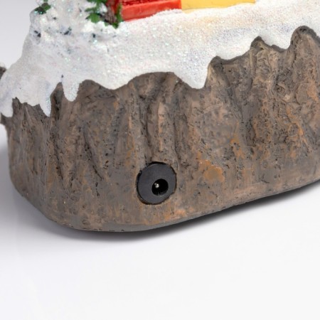 LED figure "Train and Snowman" 16 × 10 × 12 cm, polystone, AAAX batteries (not in the kit), USB, glow warm white-5