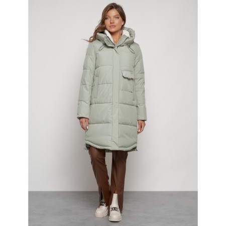 Coat insulated winter female, size 44, color light green