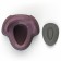 Pot children's amababy ergonomic, with a lid, purple color