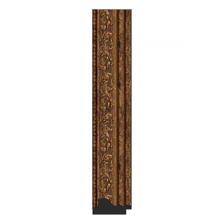 Mirror in the baguette frame, vignette aged bronze 56 mm, 65x65 cm-2