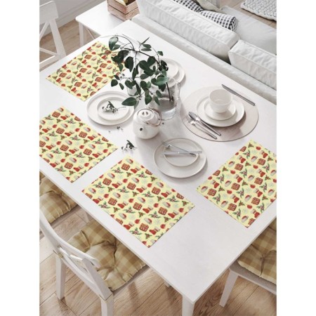Set of napkins for setting the table "New Year's gifts", rectangular, size 32x46 cm, 4 pcs