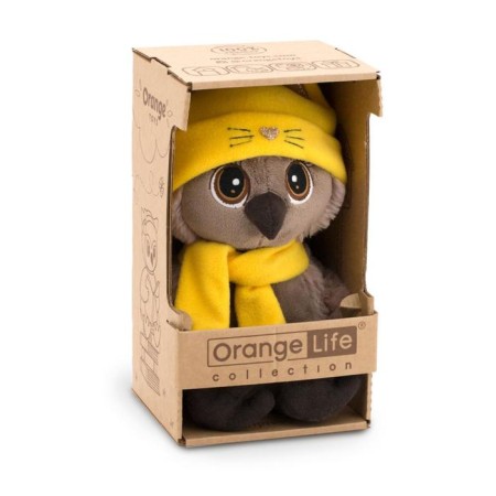 Soft toy "owl Sonya", in a hat of a kitten, 20 cm-1