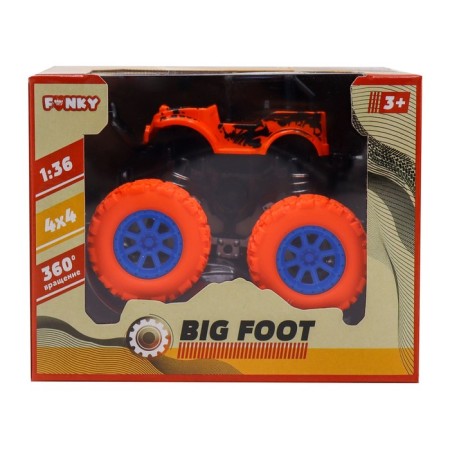 Friction Funky Toys Camouflage machine, 4x4, orange color-1