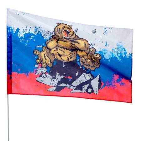The flag of Russia "Russia is power", 90 x 135 cm, polyester silk, without a pole-1