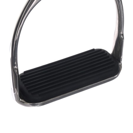 Metal stirrup with rubber inserts, chrome, set 2 pcs-3