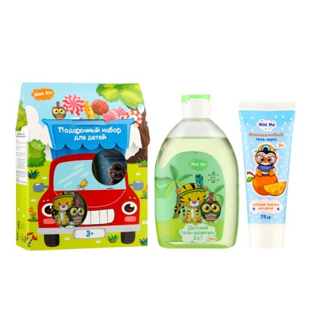 Gift set of Family Cosmetics Children's: Gel Shampoo, 500ml+Tooth Paste, 75g