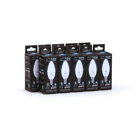 LED LED Black 9.5W candle 4100K neutr. Bel. E14 950LM GAUSS 103101210-6