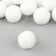 A set of textile details for the decor "bombs" 100 pcs. set, size 1 pc. 1.2 cm, white color