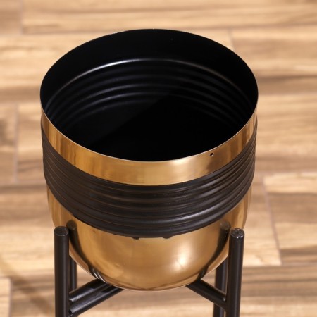 Kashpo on the stand "Twin" metal (set 2 pcs), diameter 23 and 19 cm-3