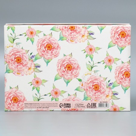 Gift folding box, packaging, "flowers", 30 x 20 x 9 cm-4