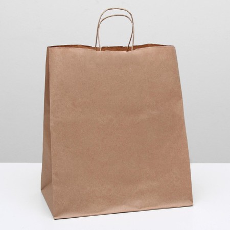 Package Crafts without print, round handle 32 x 18 x 37 cm, set 10 pcs
