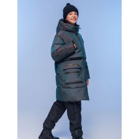 Coat for girls, height 134 cm, black color-15