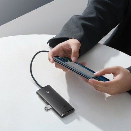 LEAD ANAPTER (HUB) Baseus, Type-C-4xUSB 3.0, 0.25 cm, Black-8