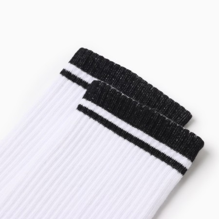 Women's socks, white/black color, rr 23-1