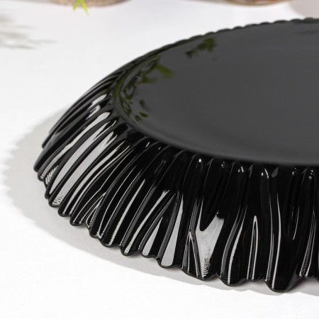 Glass dish "Amethyst", d = 33 cm, purple color-2
