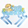 Decoration for the radiator "for son" with a bear 73x37 cm, blue, yellow