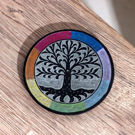 Stand under incense "Tree" stone 10 cm-2