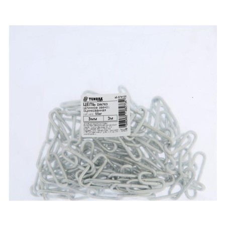 The long -green tundra chain Krep Din763, 3 mm, zinc, 3 m-1