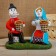 Souvenir "A man with a woman on stumps", 16 × 7 × 14.5 cm, Kargopol toy, mix