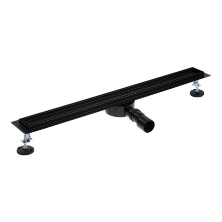 TIM BAD558002BK, 70 x 800 mm, tiles, siphon with a rotation angle of 360 °, black-ware