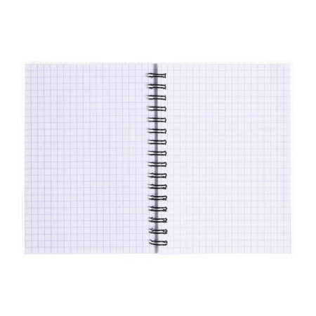 Notebook A6 (102 x 146 mm), 80 sheets in a cage on the Erichkrause Total White, plastic cover, an offset block, white 100%, white-1