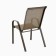 Set of garden furniture: table + 2 stools, brown, textile