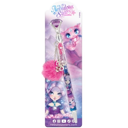 Handle Ballic Nebulous Stars Nebulia, with pompom and crystals-1