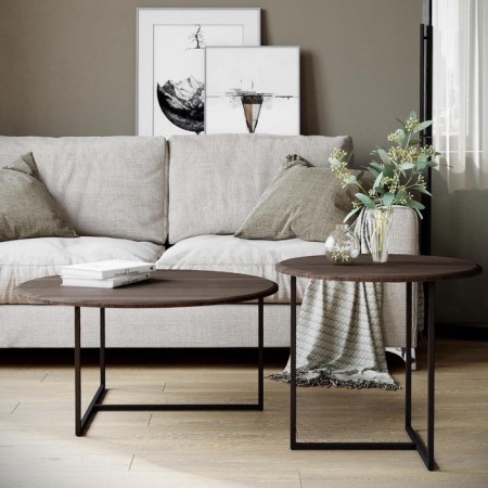 Journal table "Majore", 800 × 800 × 390 mm, MDF, acacia color-3