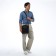 Male bag over the shoulder, Textura, artificial leather, black color