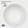 A set of platform plates of deep Magistro Mien, 6 items: 500 ml, d = 14 cm, white color