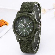 Men's wristwater male Genius Army, D-4.5 cm, Tekstil Strap 23.5 cm, Haki