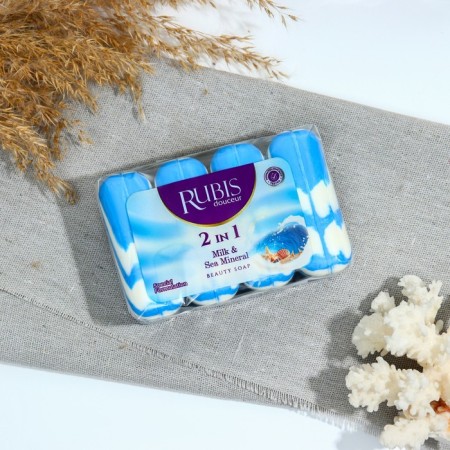 Rubis toilet soap "Milk & Sea Mineral", 4x90 360 g