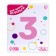 Foil ball 40 "number 3", color flamingos slim
