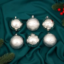 Set of balls plastic D-6 cm, 6 pcs 