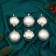 Set of balls plastic D-6 cm, 6 pcs "monogram" silver