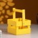Wooden Kashpo 12 × 11 × 9 cm "odnushka light", two -string, yellow Dam beautifully