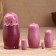 Matryoshka "Love", lilac scarf, 5 doll, 11.5 cm
