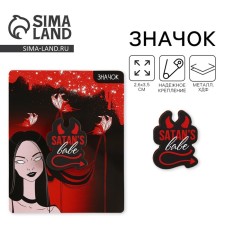 Значок деревянный «Девочка демон», 2,6 х 3,5 см